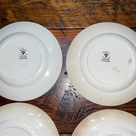 Vintage Booths set of 6 Saucer A8025 England floral - Picture 6 of 12